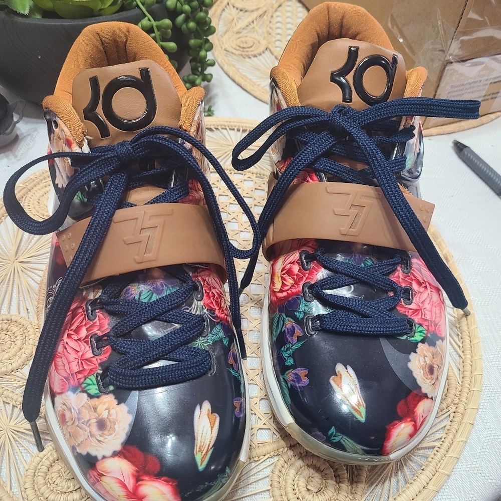 Nike KD Floral Basketball Shoes in Black, Brown, Multicolor
